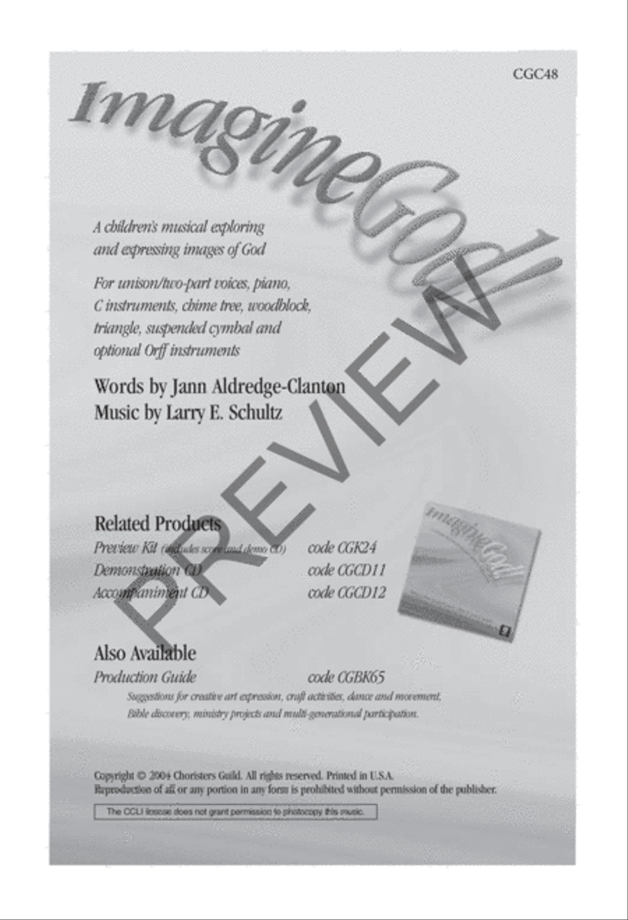 Imagine God! Preview Kit (Score & CD) Choir scores gallery preview page 2