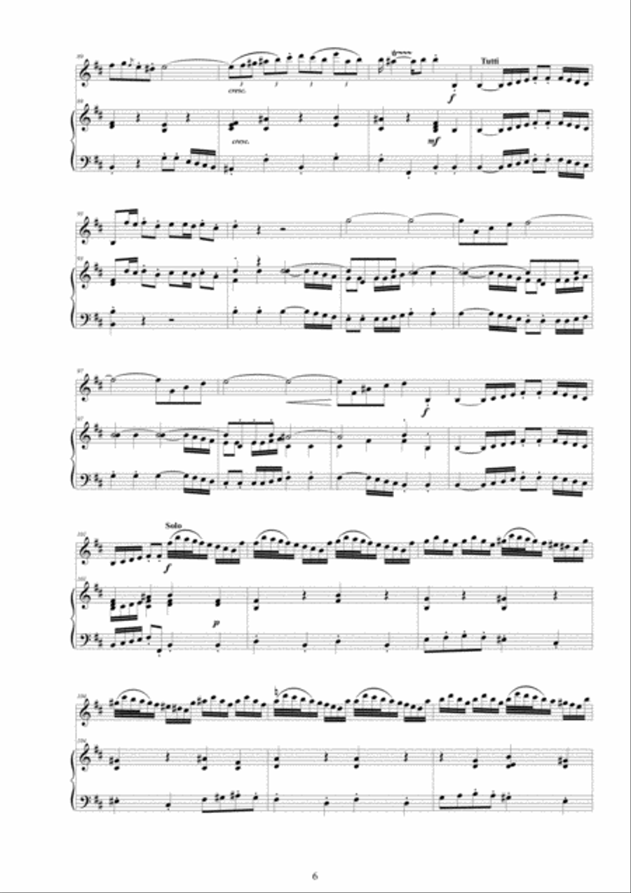 Vivaldi - Violin Concerto No.11 in D major RV 210 Op.8 for Violin and Piano Violin Solo scores gallery preview page 6