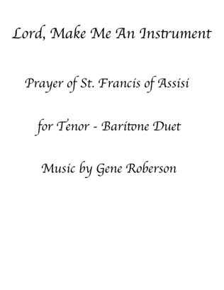Book cover for Lord, Make Me An Instrument of Your Peace Vocal Duet