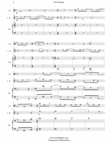 Trio Sonata for Viola, Alto Saxophone (or Viola), and Piano