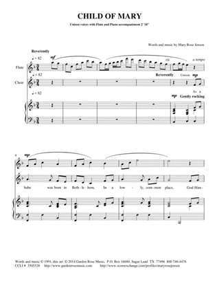 Child of Mary - children's choir anthem