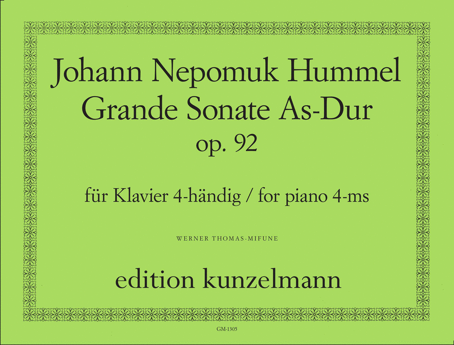 Grande Sonate in A-flat major Op. 92
