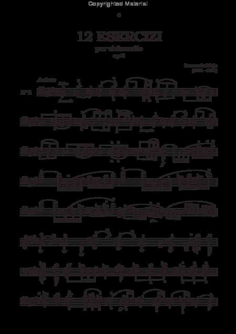 12 Esercizi op.2 (Milano, s.a.) Cello Solo scores gallery preview page 2