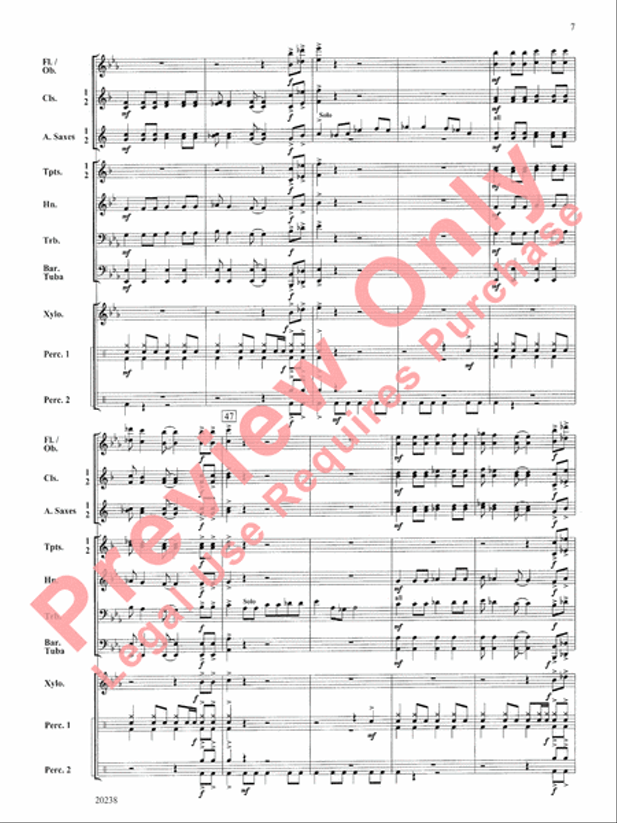 Fiesta Blues Concert Band scores gallery preview page 8