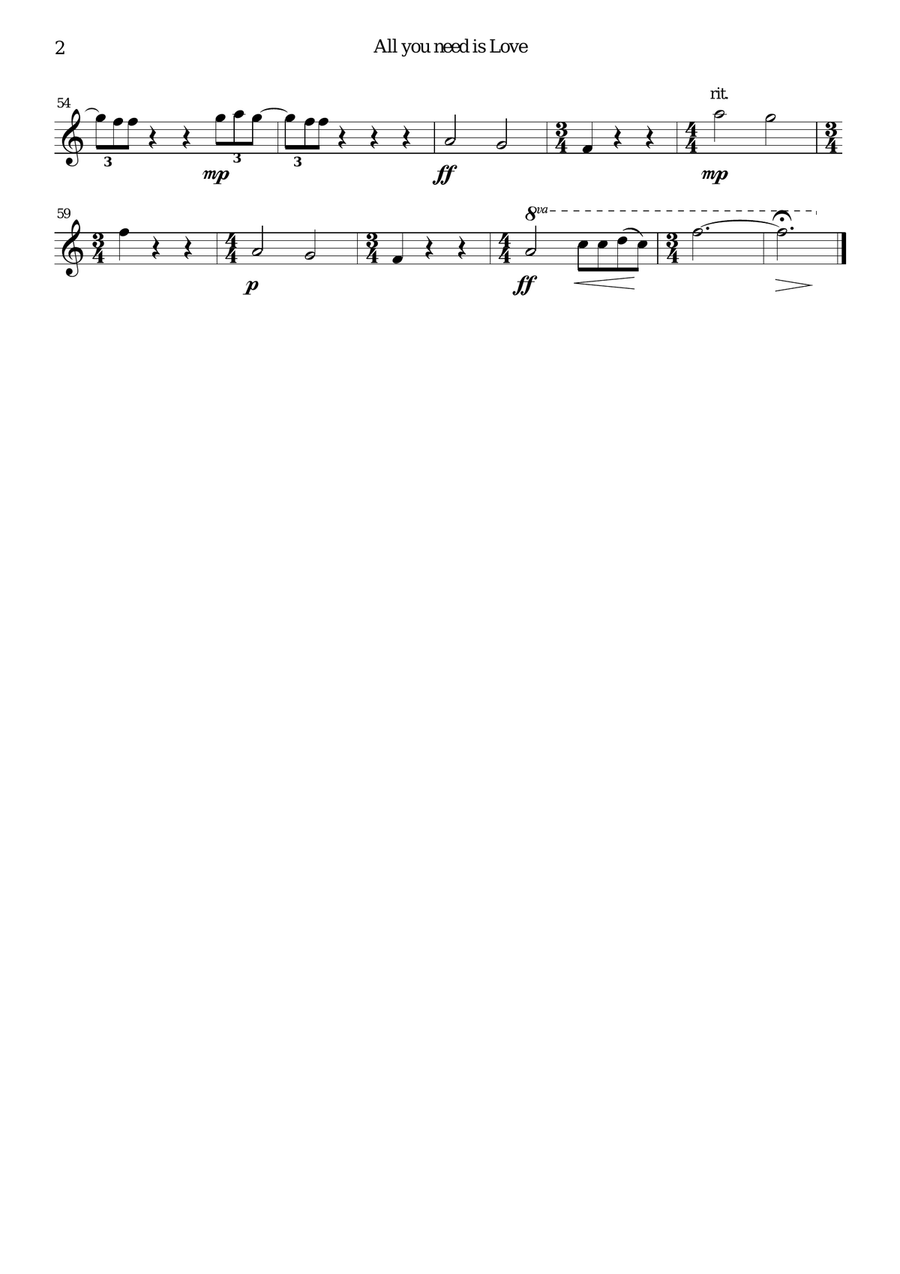 All You Need Is Love Small Ensemble scores gallery preview page 5