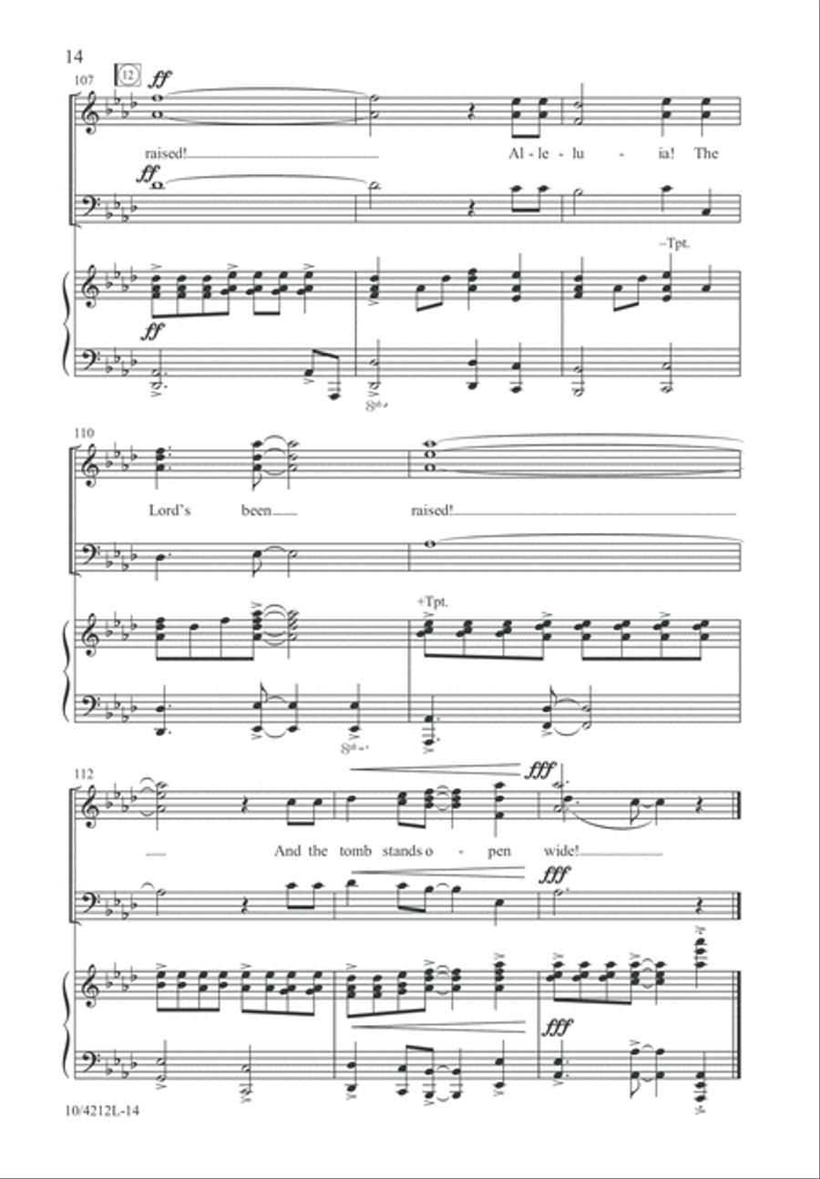 The Tomb Stands Open Wide 3-Part scores gallery preview page 14