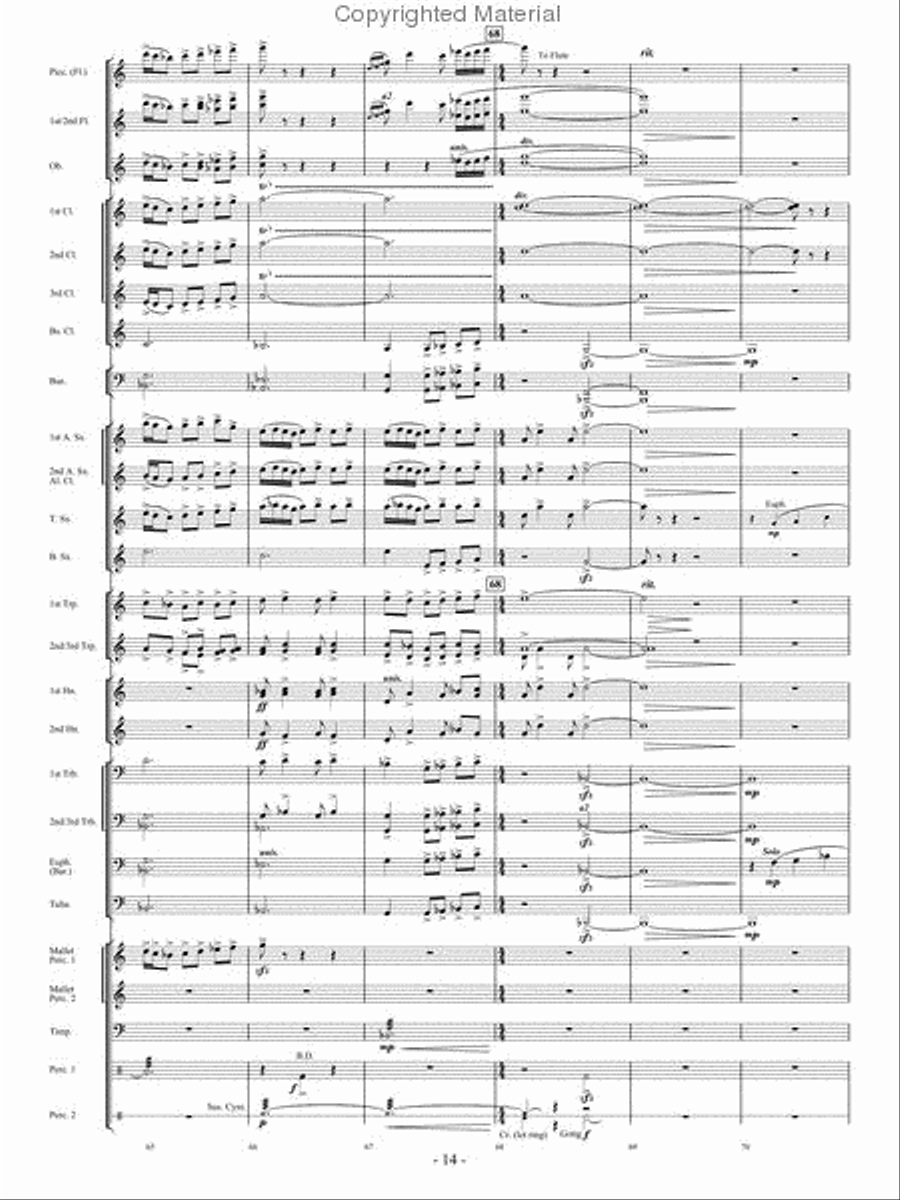 Beyond the Breaking Tides Concert Band scores gallery preview page 13