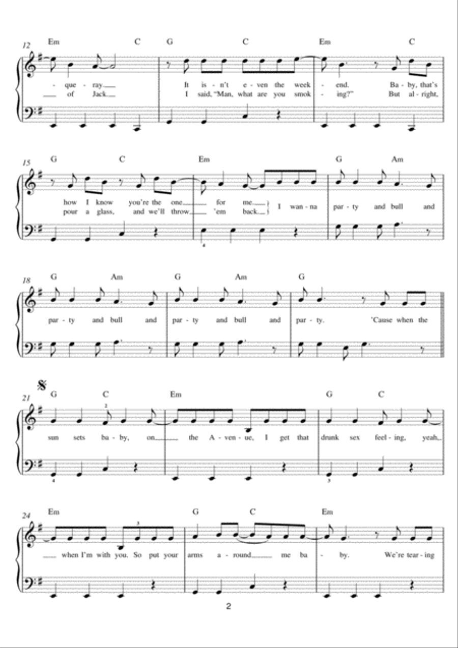 How We Do (Party) Easy Piano scores gallery preview page 2