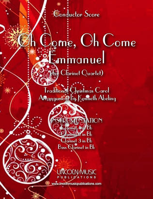 Book cover for Oh Come, Oh Come Emmanuel (for Clarinet Quartet)