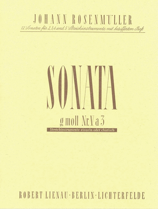 Sonata 5 G minor a 3