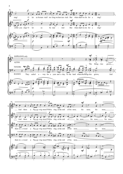 The Owl and the Pussycat (SATB & optional childrens' choir) image number null