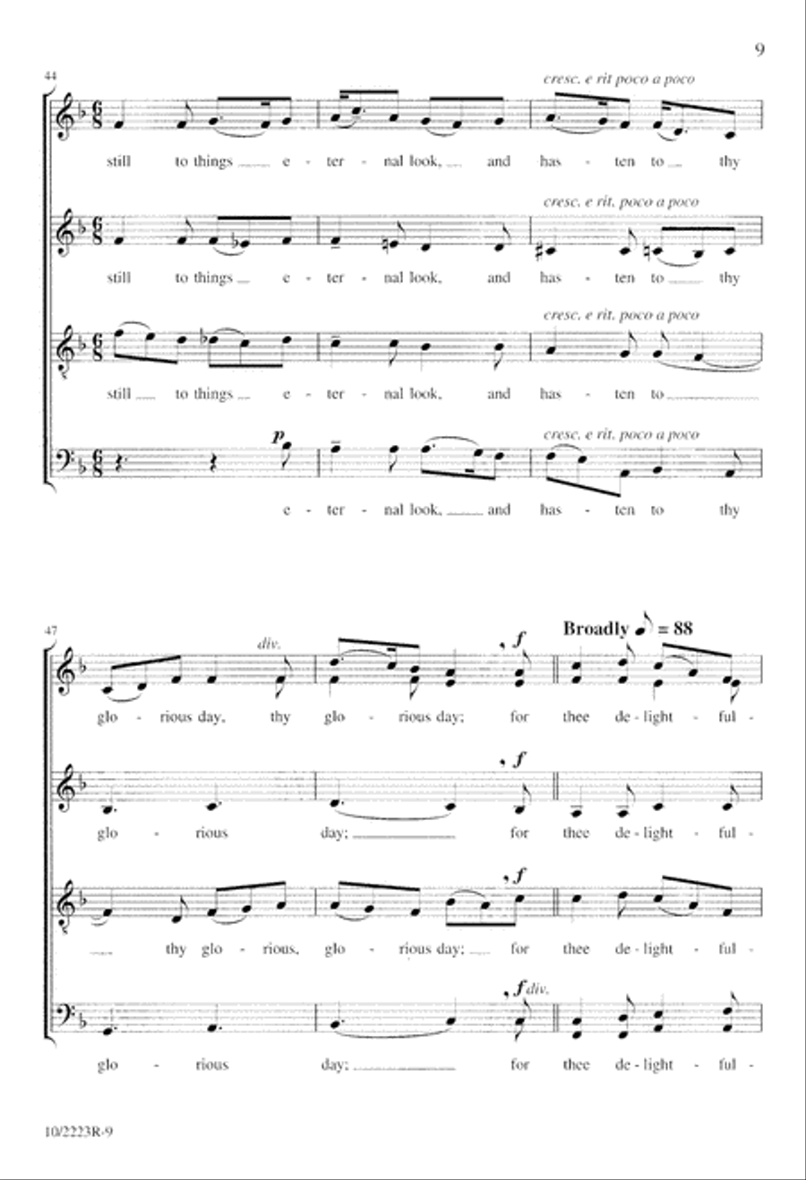 Forth in Thy Name, O Lord, I Go Divisi scores gallery preview page 9