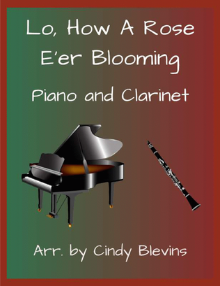 Book cover for Lo, How a Rose E'er Blooming, for Piano and Clarinet
