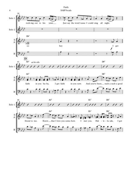 Faith by Stevie Wonder Voice - Digital Sheet Music
