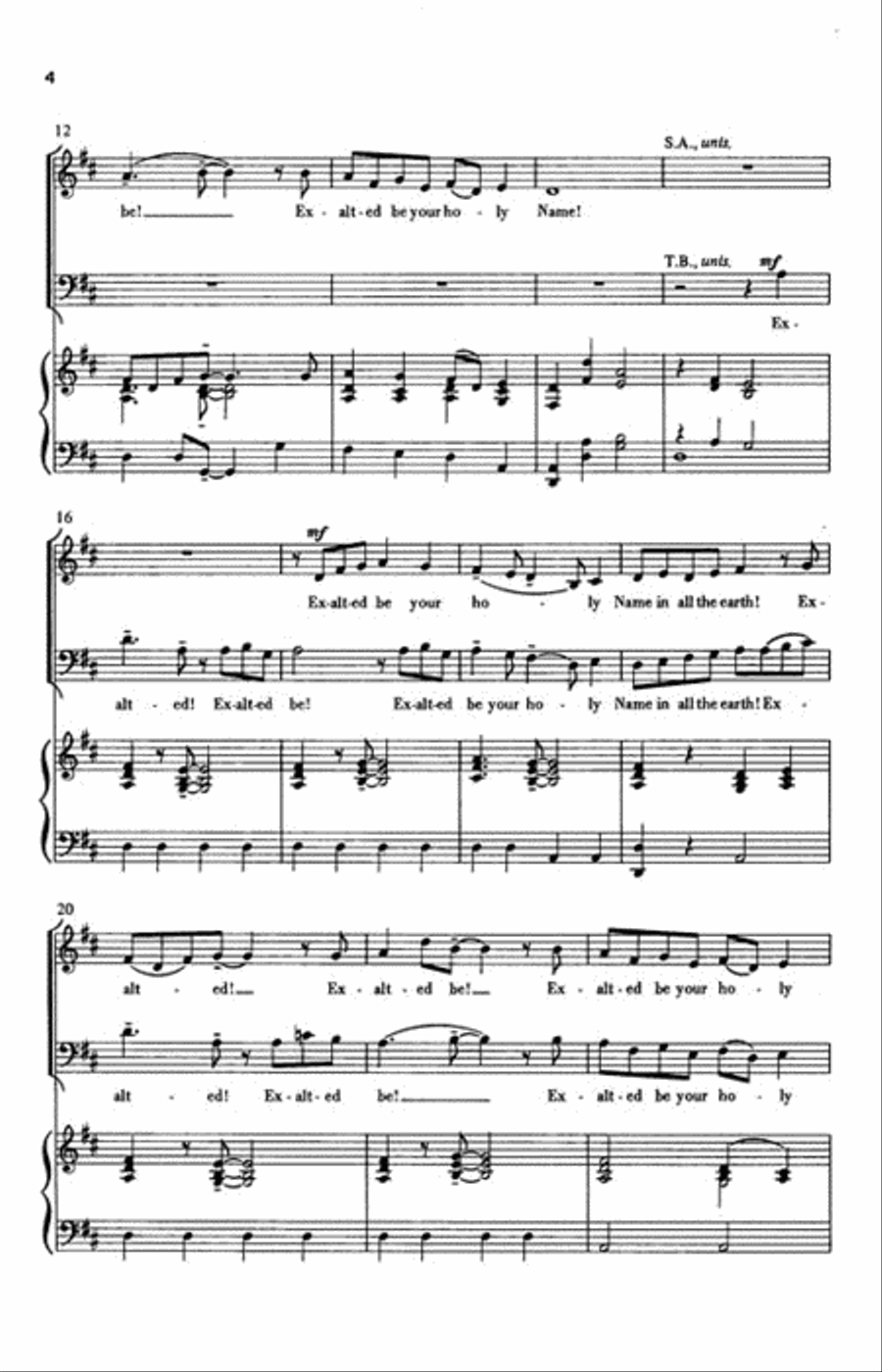 Exalted Be 4-Part scores gallery preview page 3