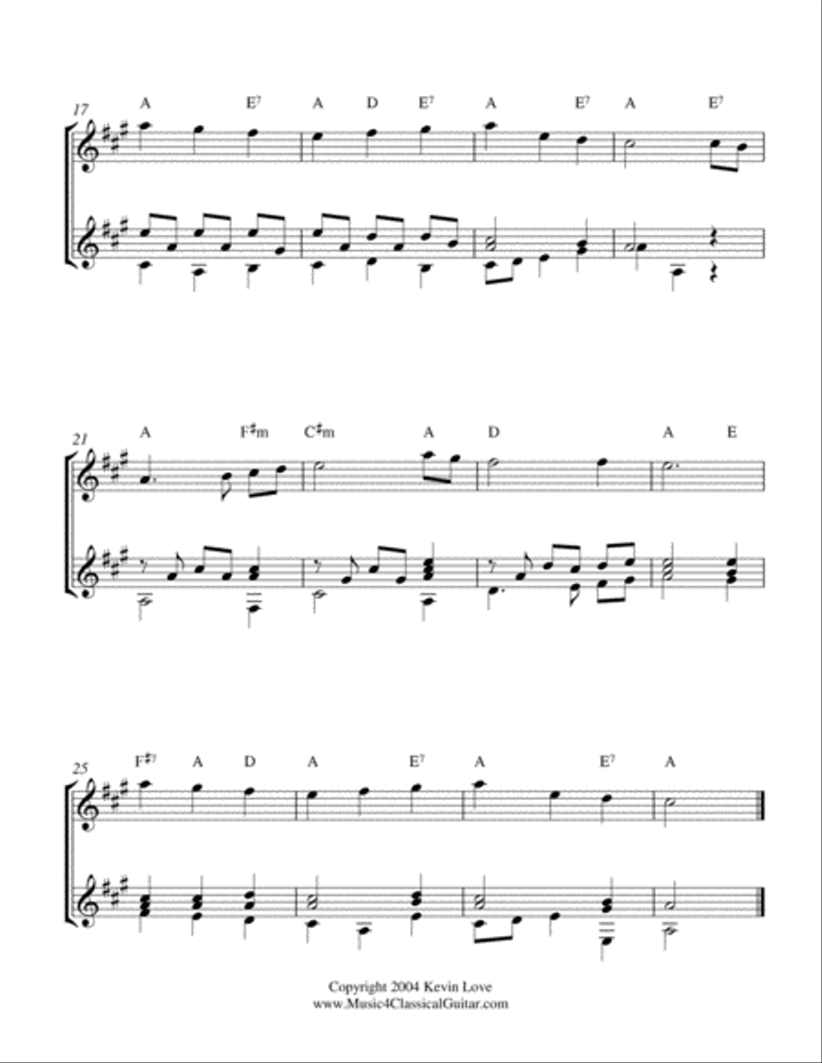 A Christmas Primer (Violin and Guitar) - Score and Parts String Duet scores gallery preview page 4