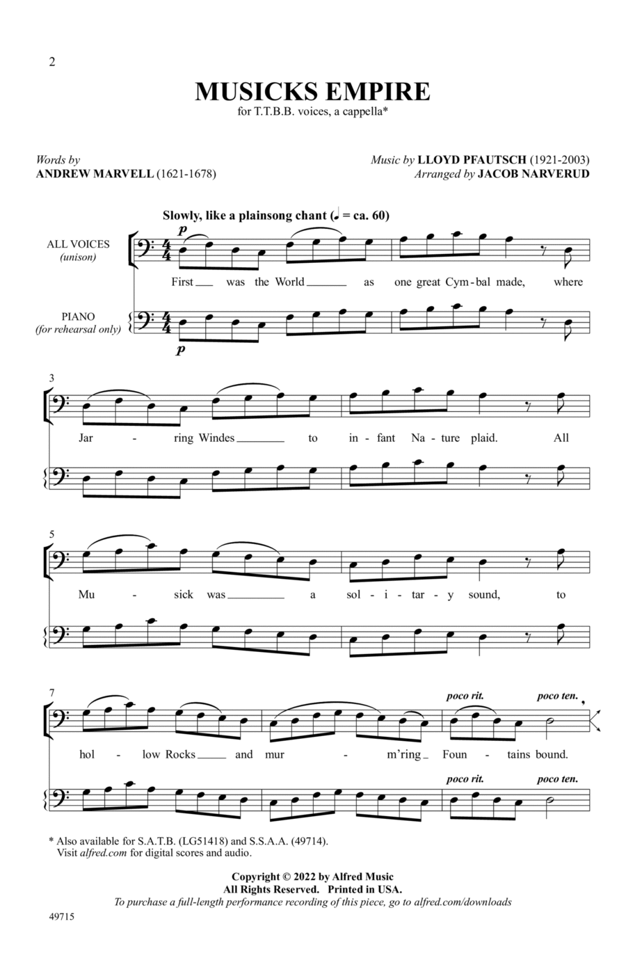 Musicks Empire Musicks Empire TTBB scores gallery preview page 1
