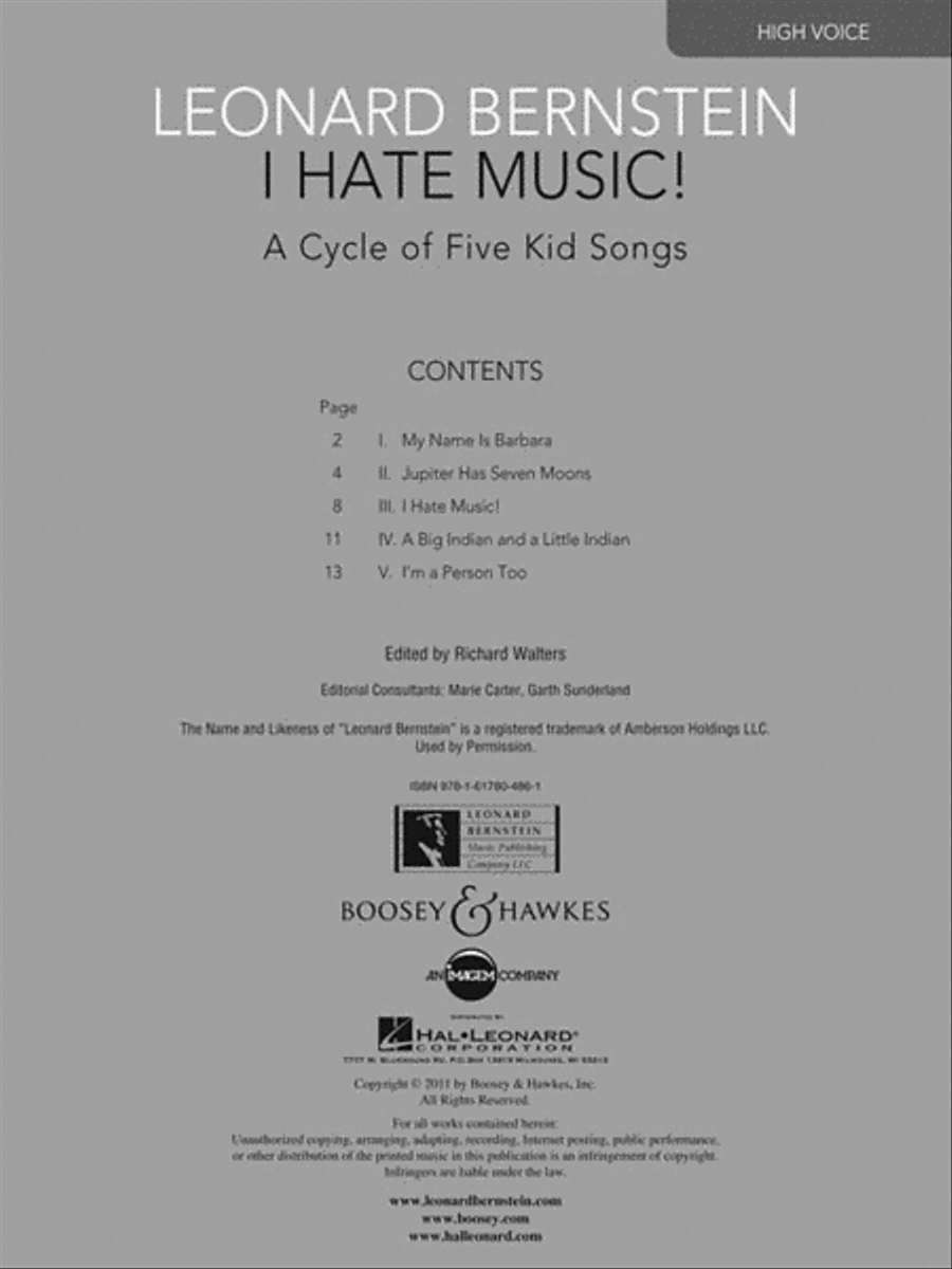 I Hate Music! I Hate Music! High Voice scores gallery preview page 4