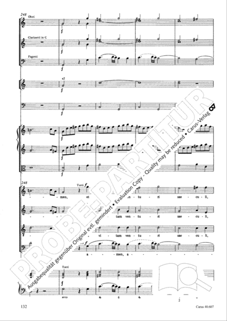 Mass in time of war (Missa in tempore belli) 4-Part scores gallery preview page 142
