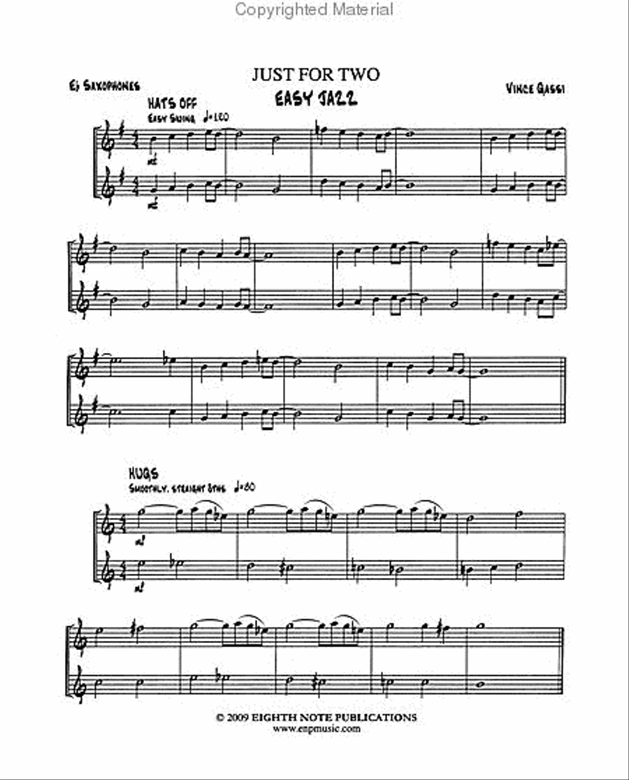 Just for Two Easy Jazz Small Ensemble scores gallery preview page 2