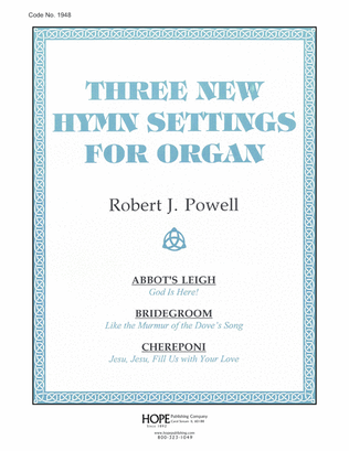 Book cover for Three New Hymn Settings for Organ-Digital Download