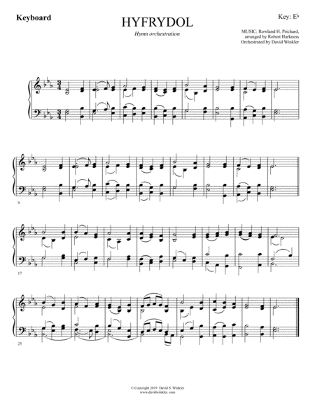 HYFRYDOL (Key of E-flat) - hymn orchestration image number null
