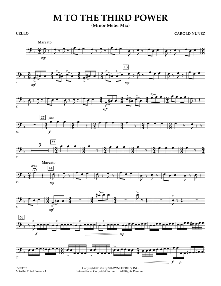 M To The Third Power (Minor Meter Mix) - Violoncello Orchestra scores gallery preview page 1