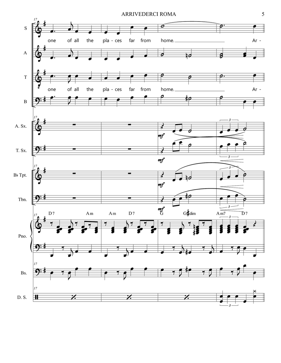 Arrivederci Roma (Goodbye To Rome) Divisi scores gallery preview page 6