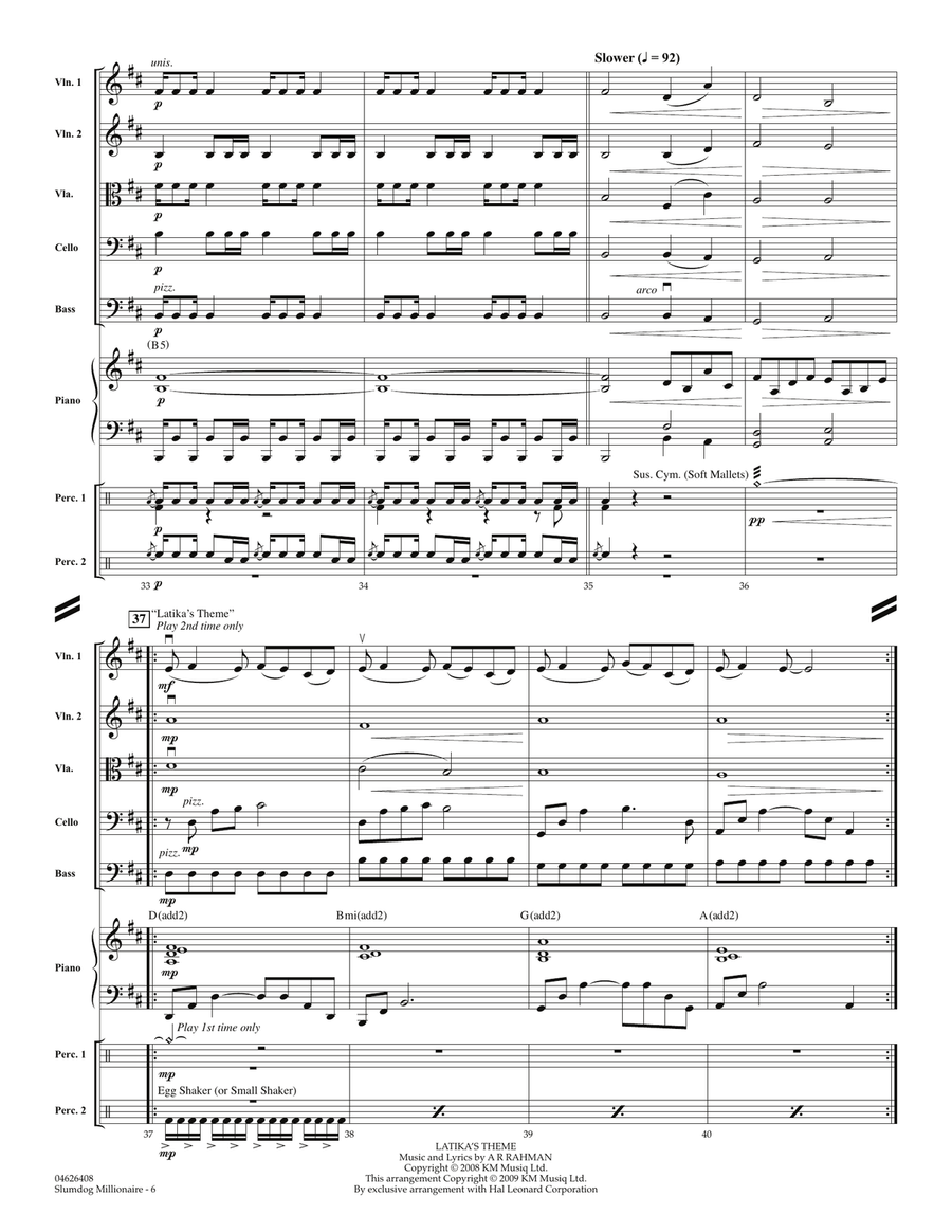 Slumdog Millionaire - Full Score Orchestra scores gallery preview page 6