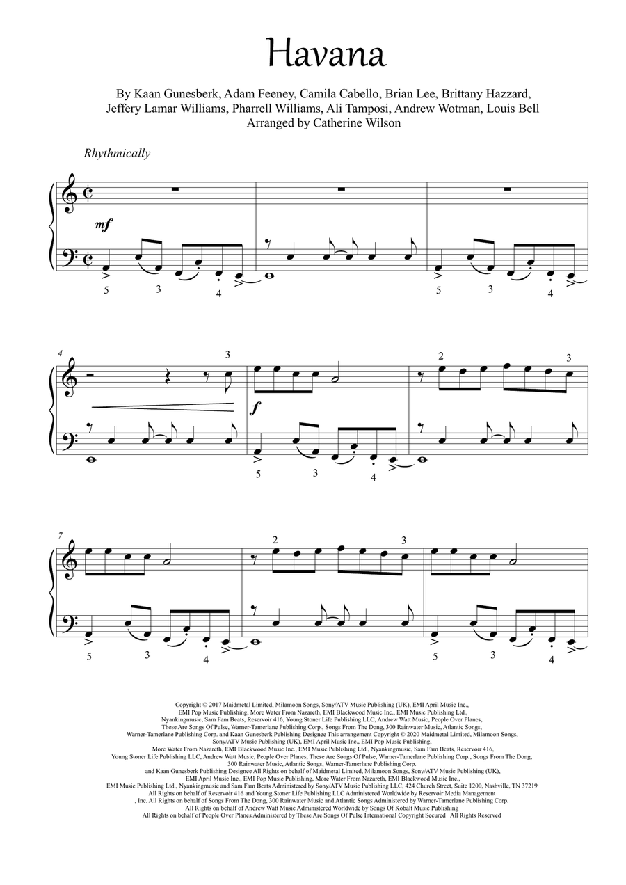 Havana Piano Solo scores gallery preview page 2