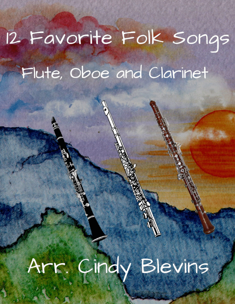 12 Favorite Folk Songs, for Flute, Oboe and Clarinet image number null