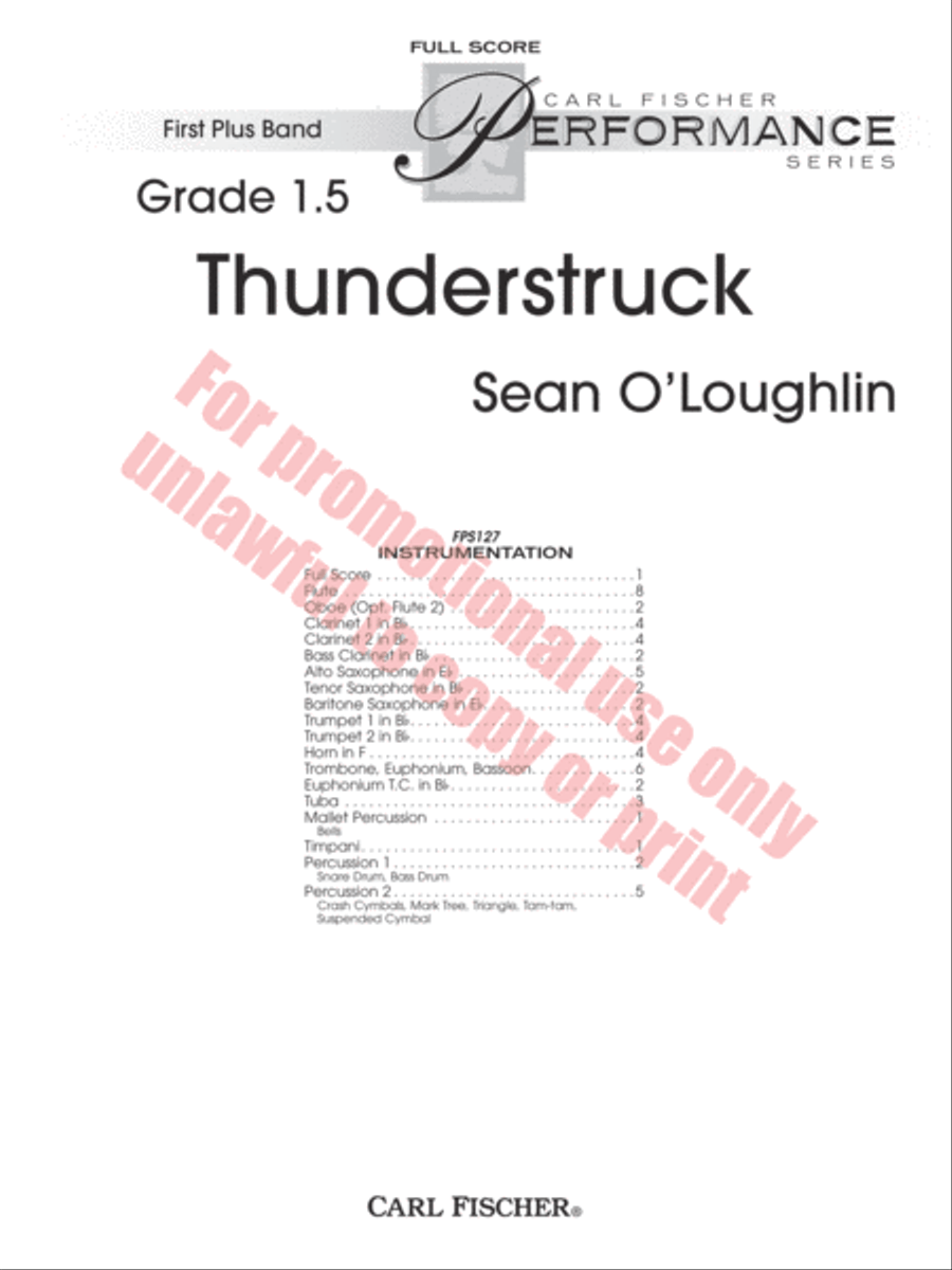 Thunderstruck Thunderstruck Concert Band scores gallery preview page 2