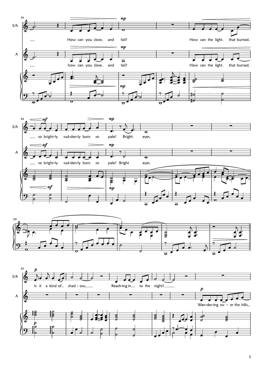 Bright Eyes Bright Eyes 2-Part scores gallery preview page 3