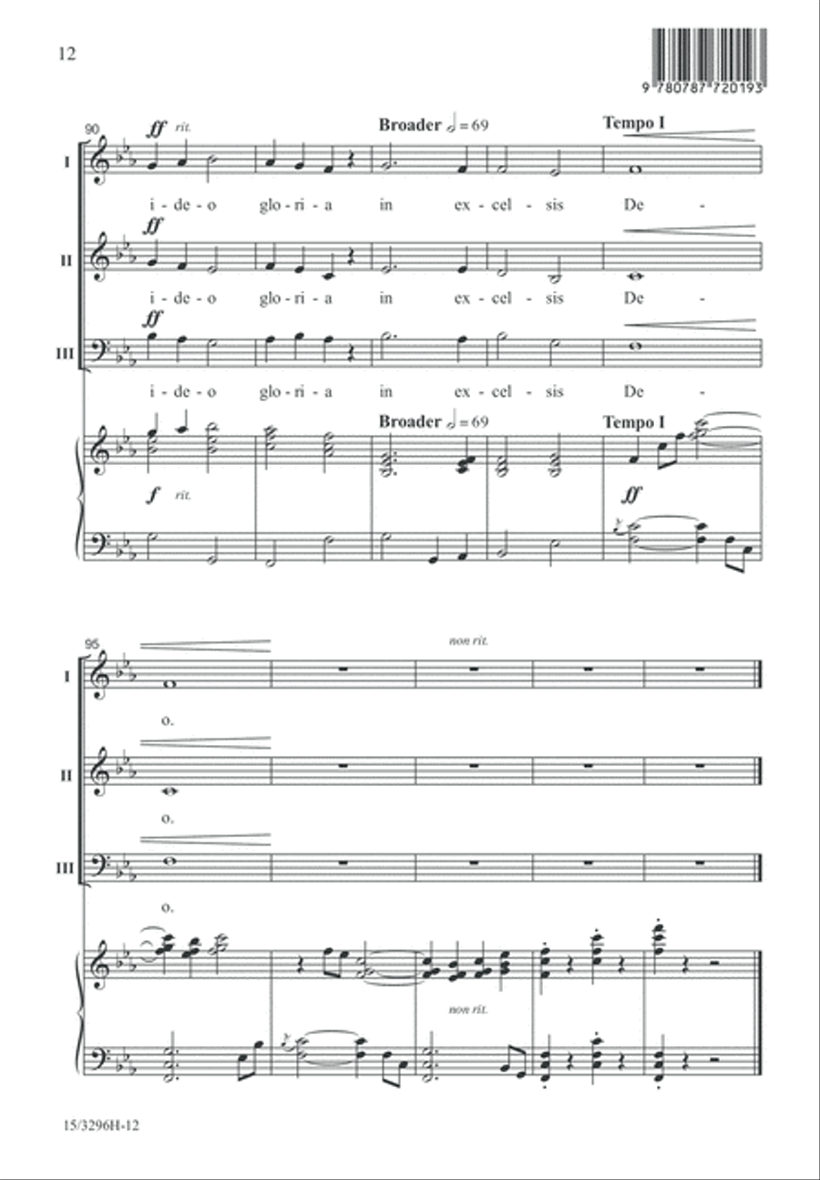 Personent Hodie Personent Hodie 3-Part scores gallery preview page 12
