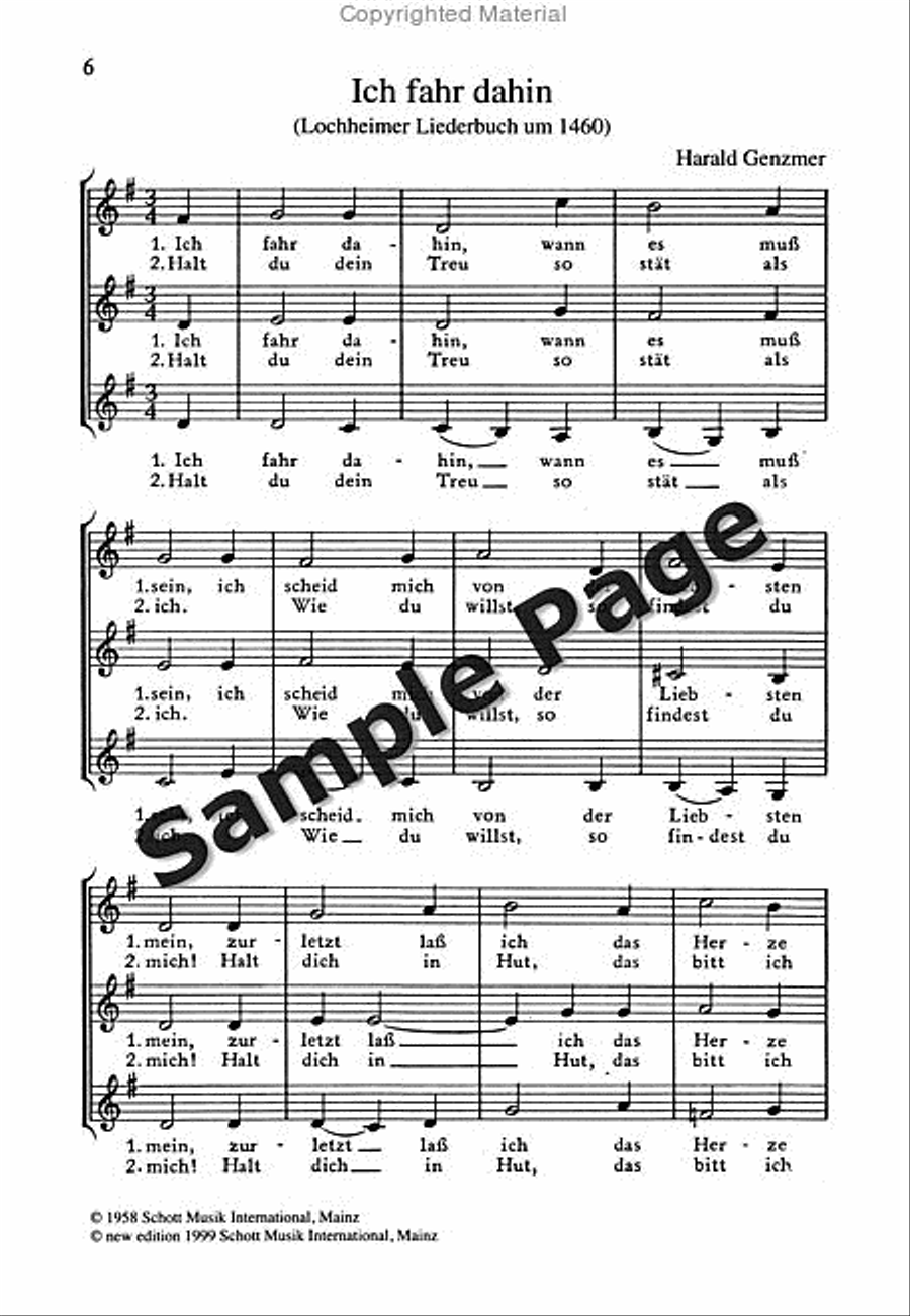 Genzmer H Alte Volkslieder I Neuen S tze Women's Choir scores gallery preview page 7