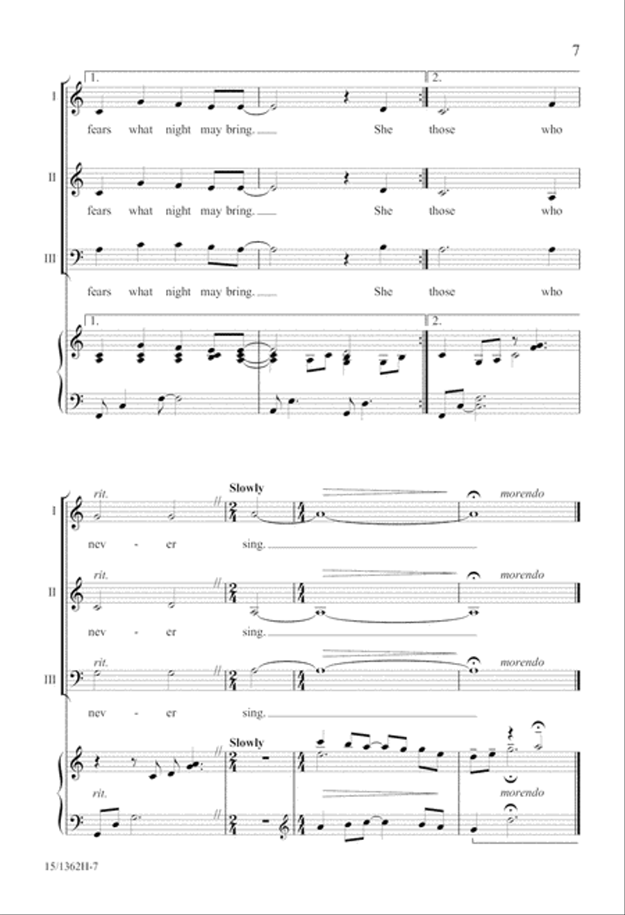 She Sings... She Sings... 3-Part scores gallery preview page 7