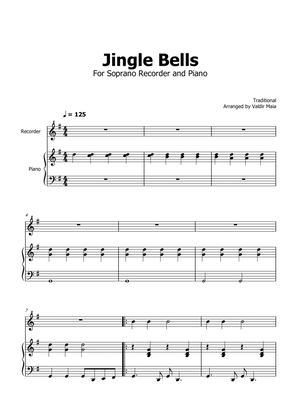 Book cover for Jingle Bells - Soprano Recorder and Piano