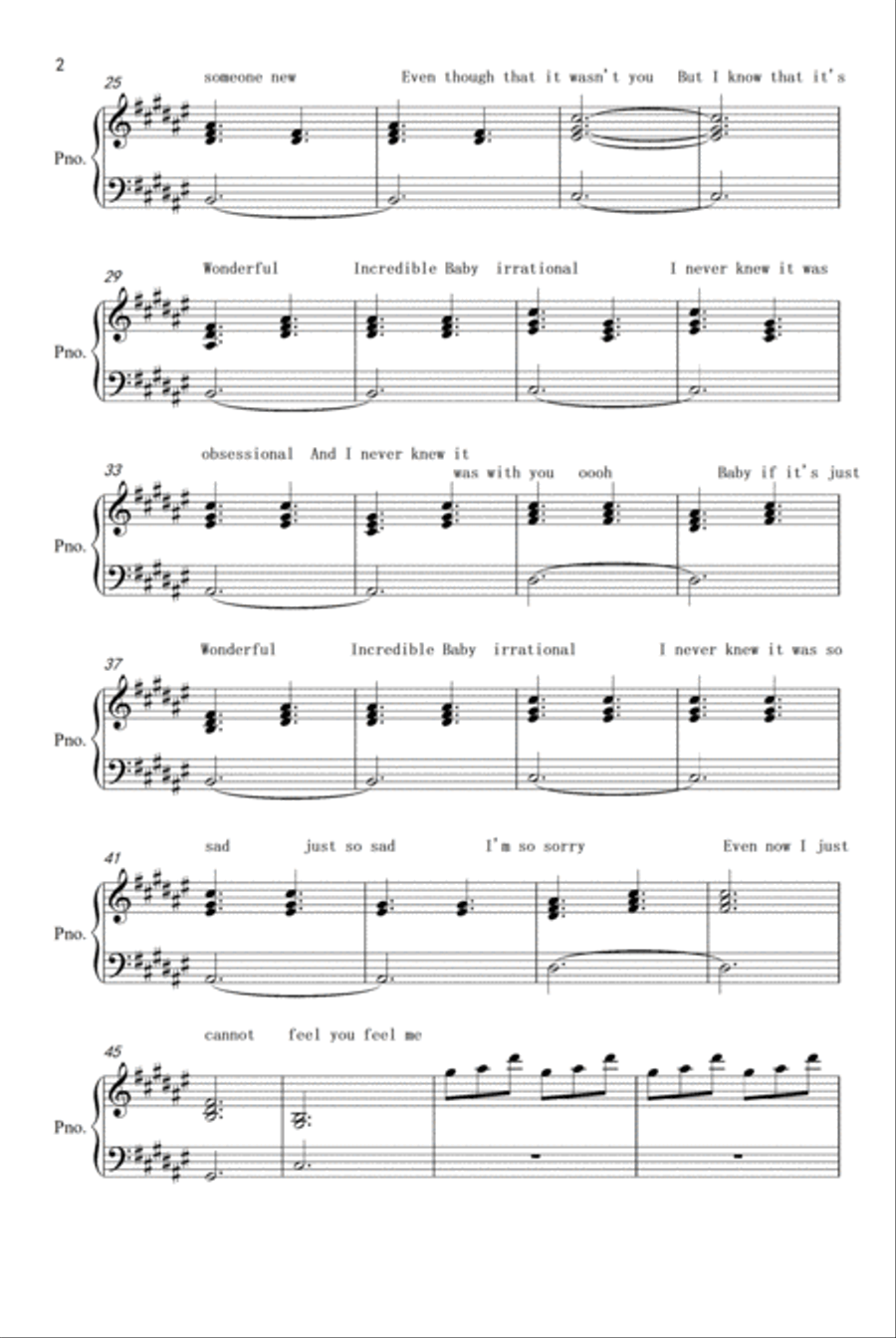 Wonderful U Piano, Vocal, Guitar scores gallery preview page 2