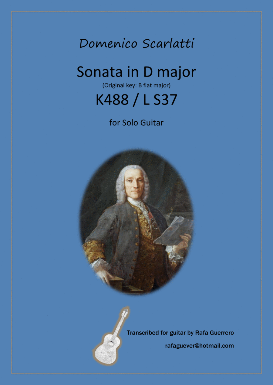 Sonata K488 / L S37 Acoustic Guitar scores gallery preview page 1