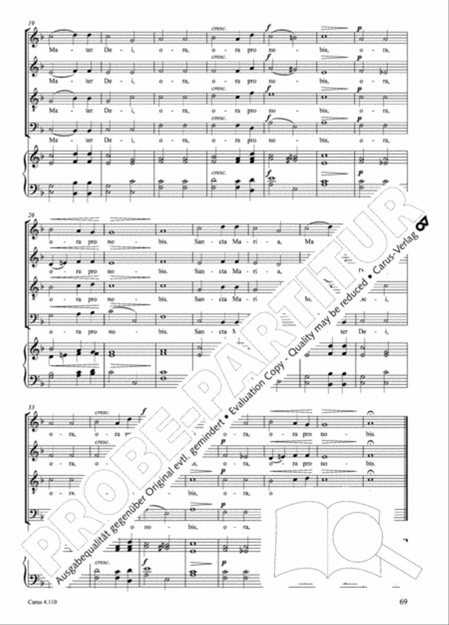 20 Latin Motets (Chants sacres latin/ 20 latein. Motetten) 4-Part scores gallery preview page 70