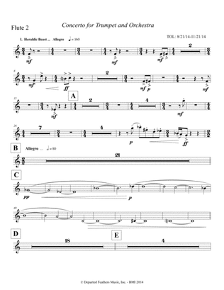 Concerto for Trumpet and Orchestra (2011) Flute part 2