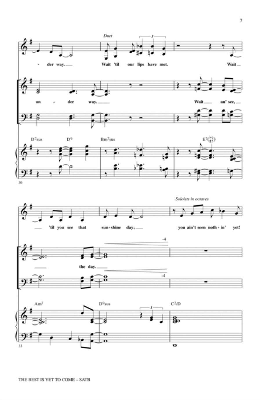 The Best Is Yet To Come 4-Part scores gallery preview page 5