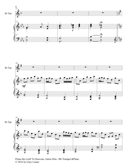 3 Hymns of Praise & Encouragement (Duets for Bb Trumpet and Piano) image number null