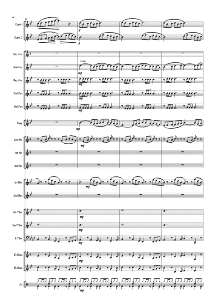 Aria - Euphonium Duet & Brass Band Brass Band scores gallery preview page 6