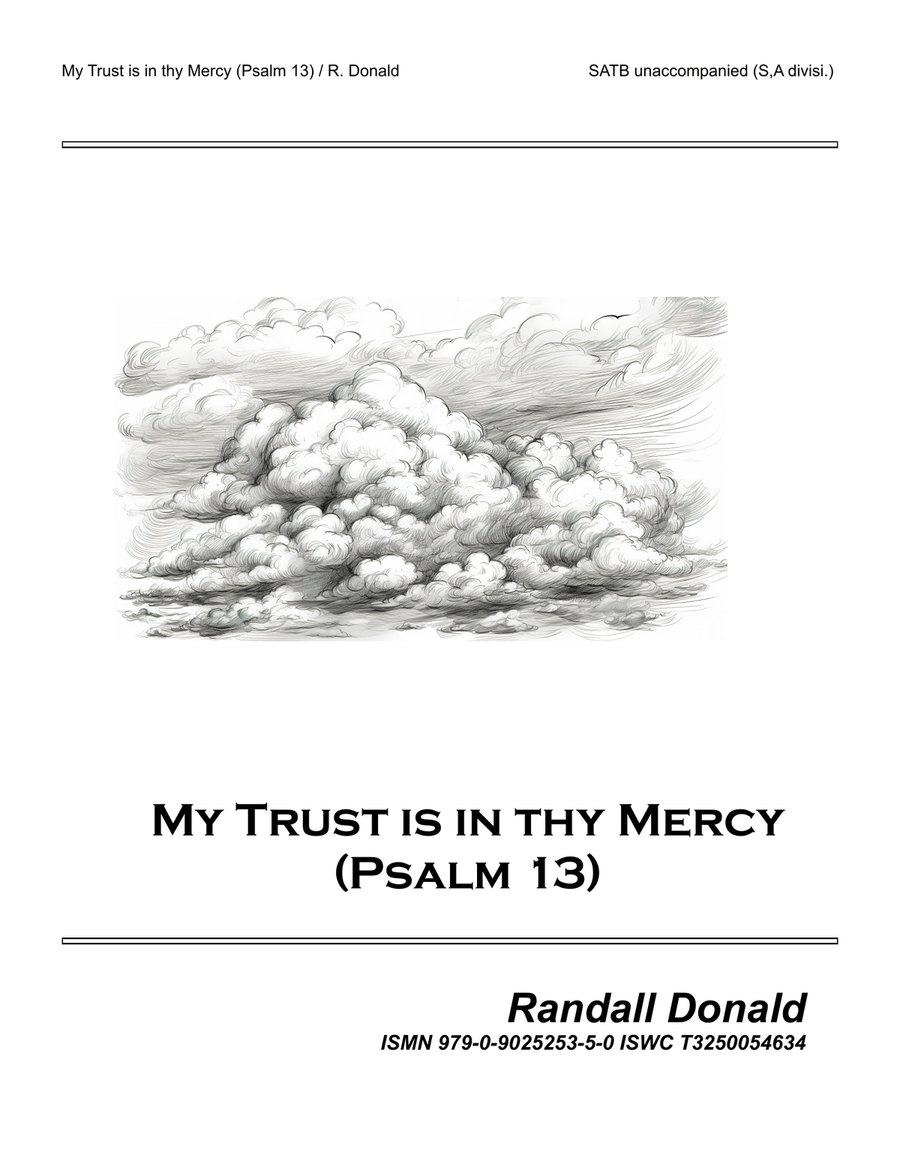 My Trust is in thy Mercy (Psalm 13) 4-Part scores gallery preview page 1