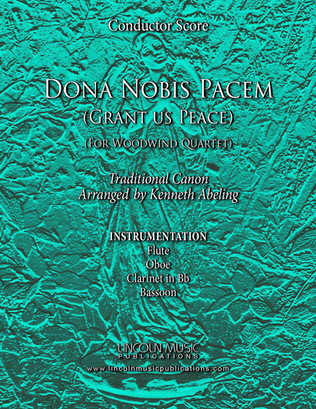 Book cover for Dona Nobis Pacem (for Woodwind Quartet)