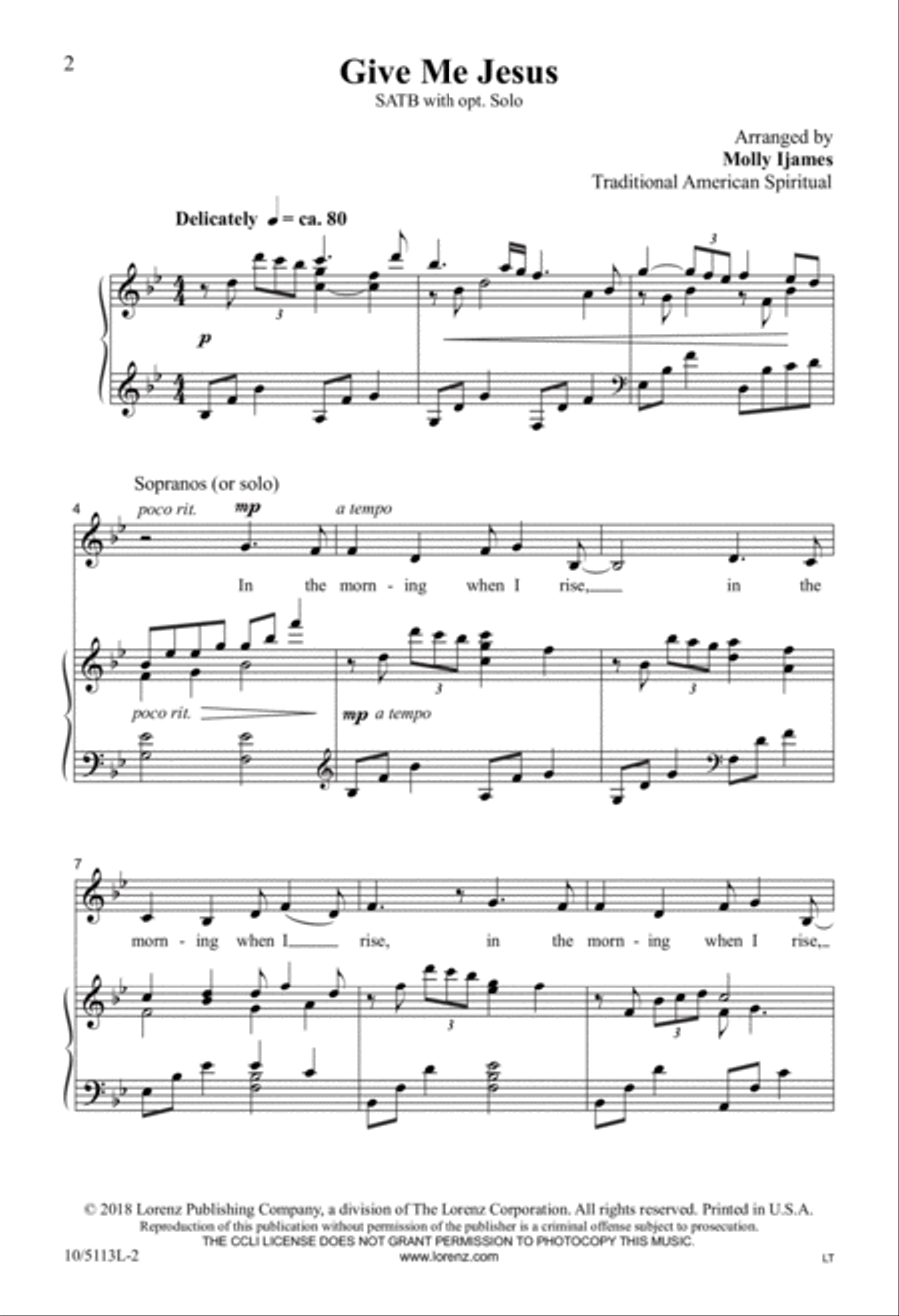 Give Me Jesus Give Me Jesus 4-Part scores gallery preview page 2