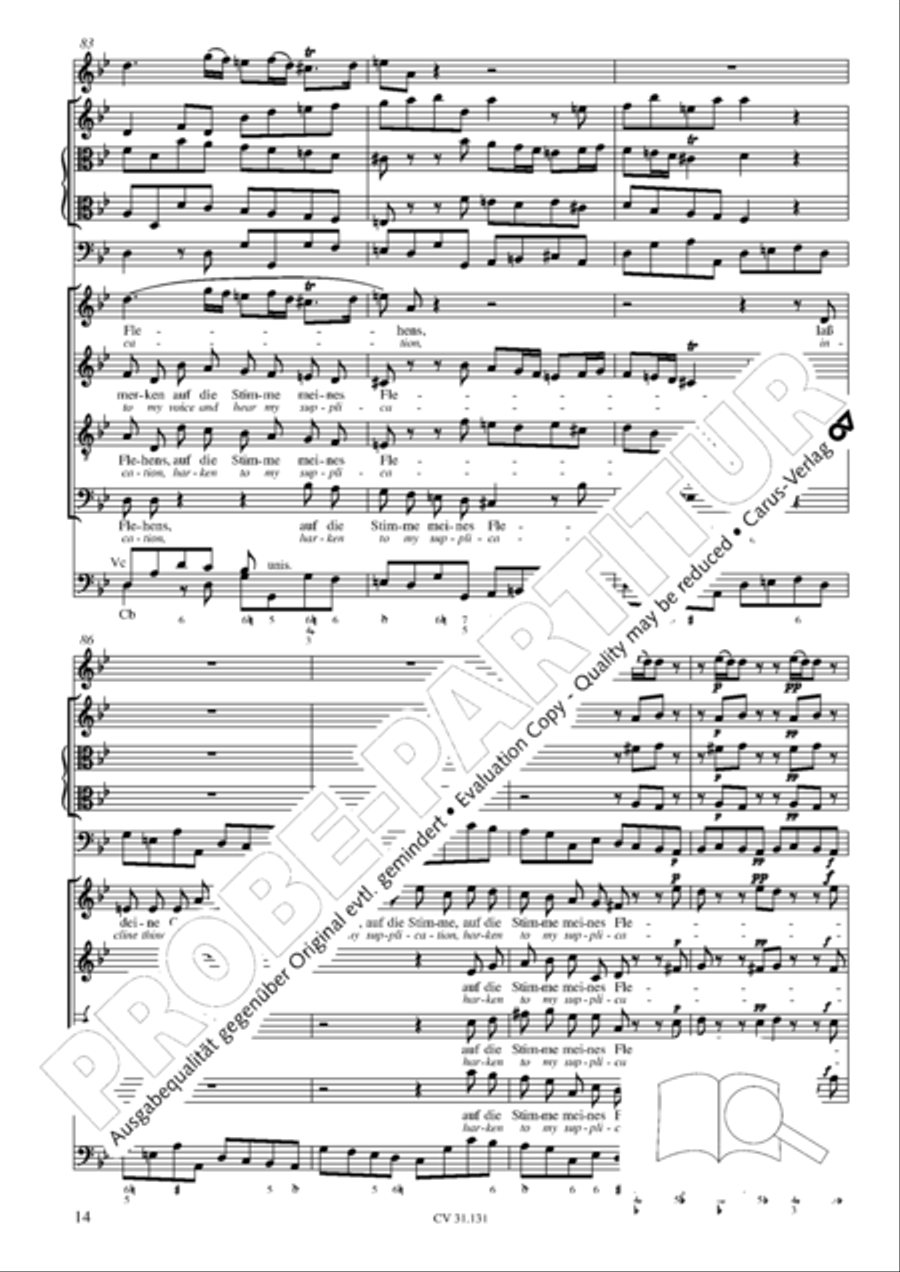 Form the deep, Lord, cried I, Lord, to Thee (Aus der Tiefe rufe ich, Herr, zu dir) 4-Part scores gallery preview page 15