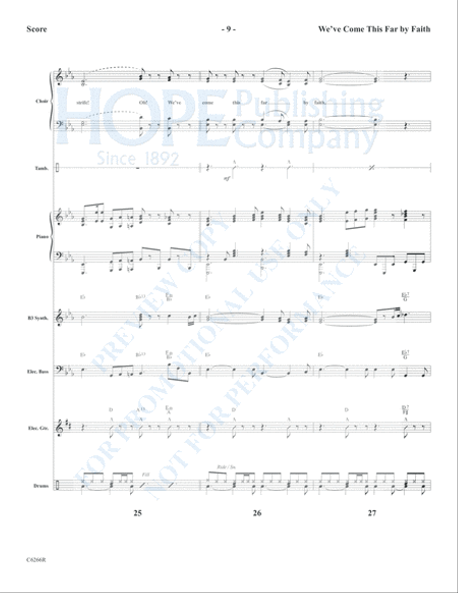 We've Come This Far By Faith 4-Part scores gallery preview page 11
