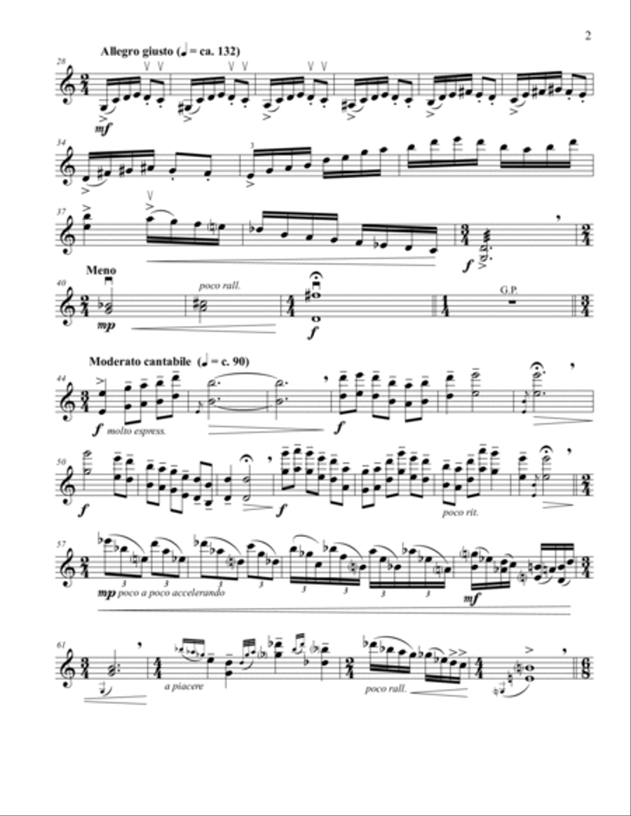 Tres Paisajes Peruanos Op. 23 for violin solo Violin Solo scores gallery preview page 2